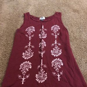 Burgundy red tank top